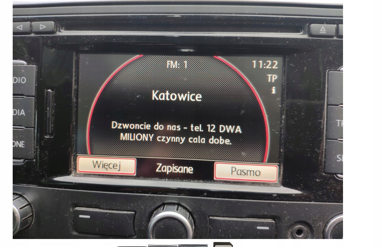 VOLKSWAGEN RNS 310 Polskie Menu Lektor Nawigacja Model i2013200