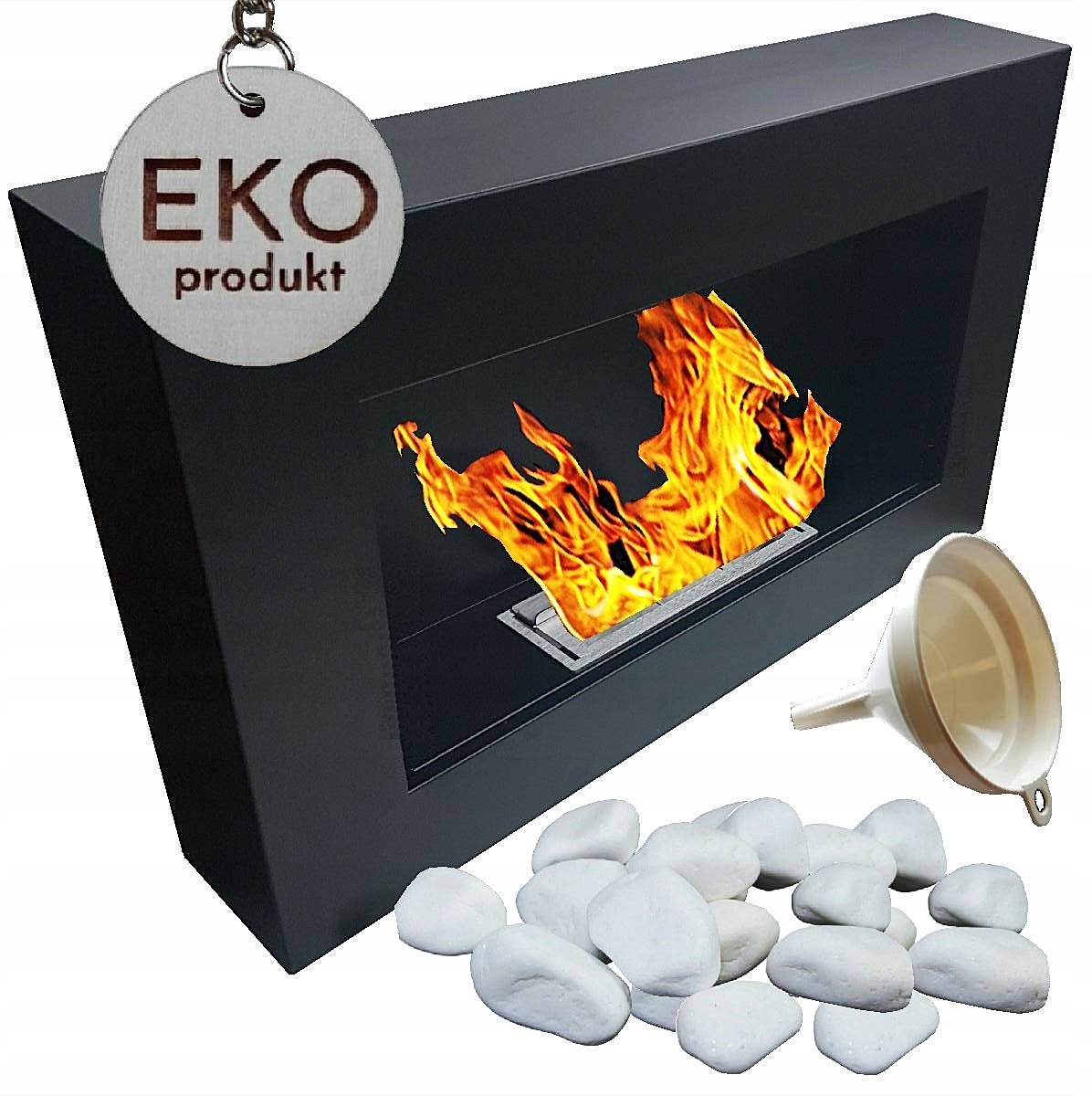 

Biokominek Box In Flat 65x40 650x400 czarny mat