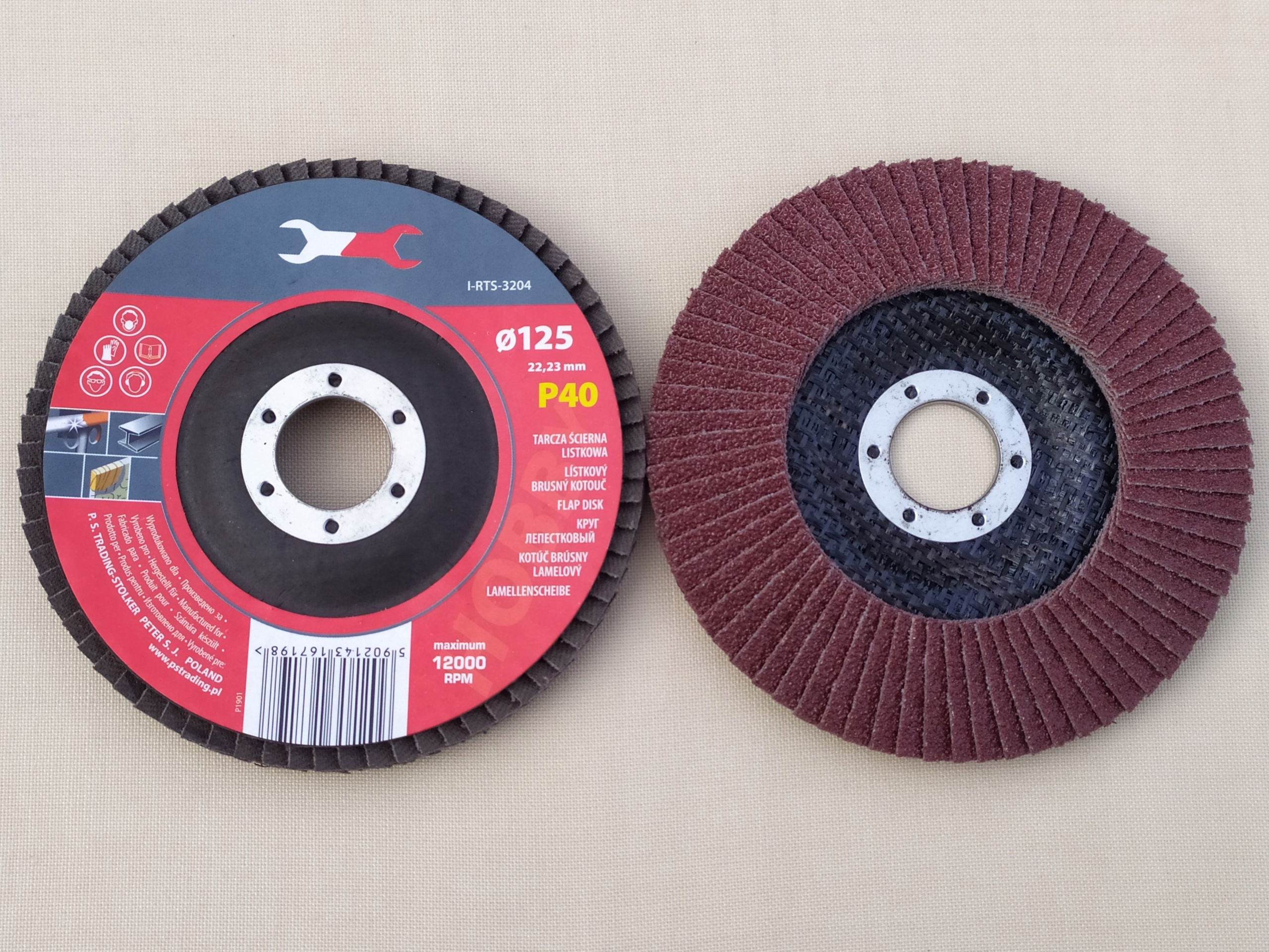TARCZA LAMELKOWA LAMELKA ŚCIERNICA LISTKOWA 125 mm P40 EAN (GTIN) 5902143167198