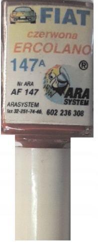 FIAT 147A ROSSO ERCOLANO LAKIER ZAPRAWKA DO RYS