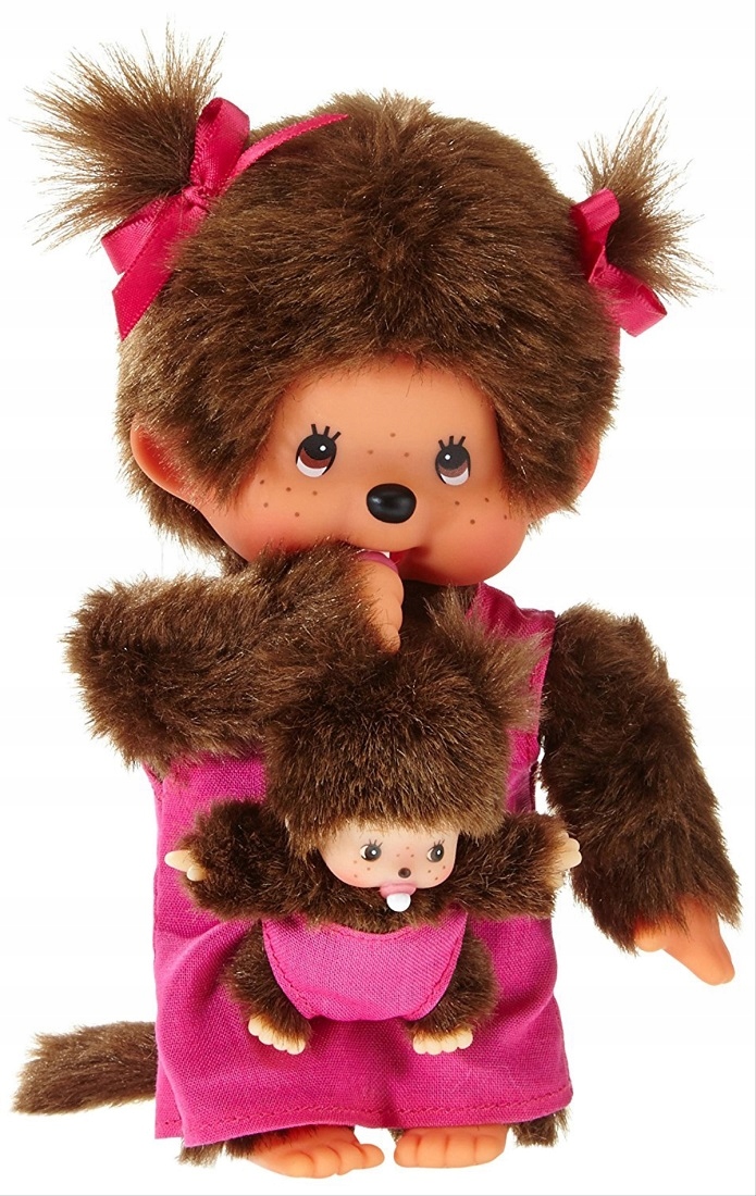 Monchhichi 236200 Małpka mama z dzieckiem 20 cm