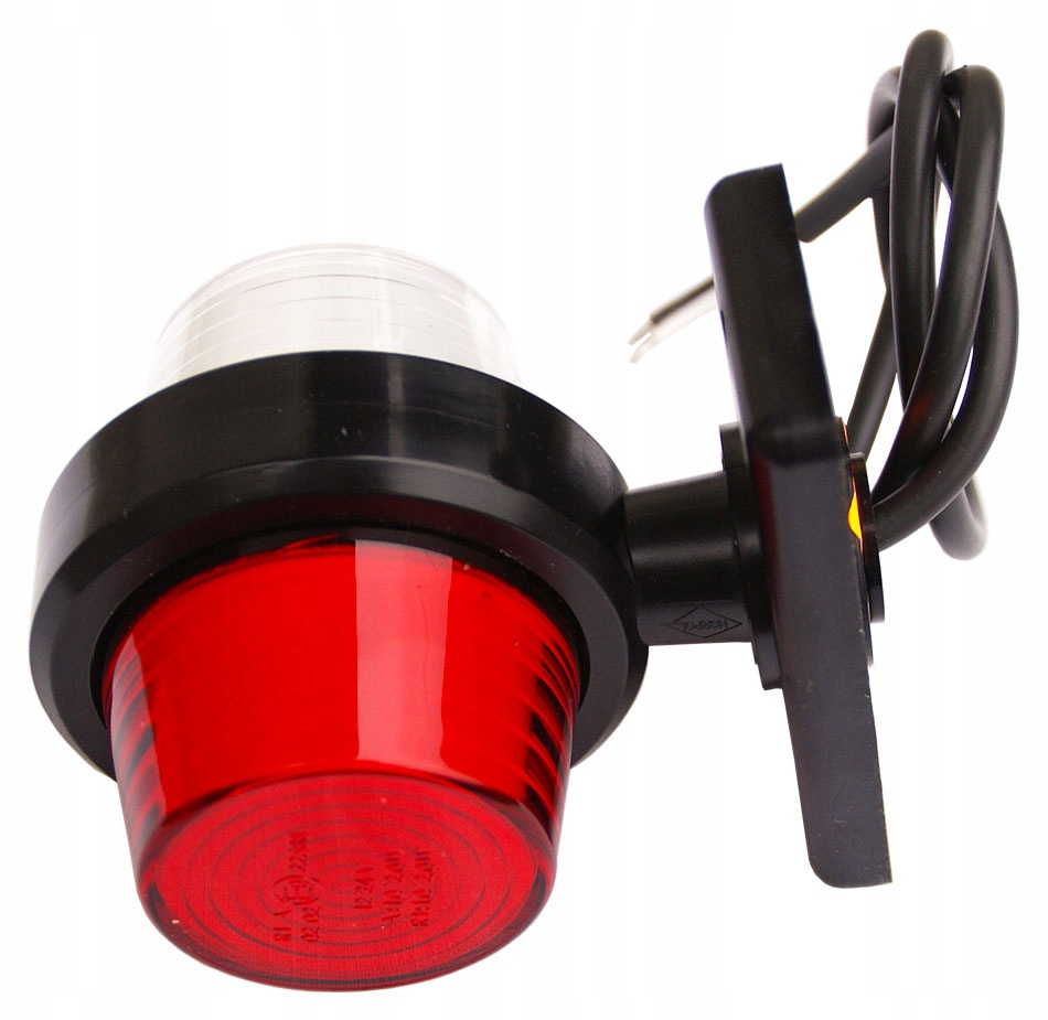 LAMPA OBRYSOWA LED OBRYSÓWKA BIAŁO CZERWONA LD2606 Strona zabudowy uniwersalne