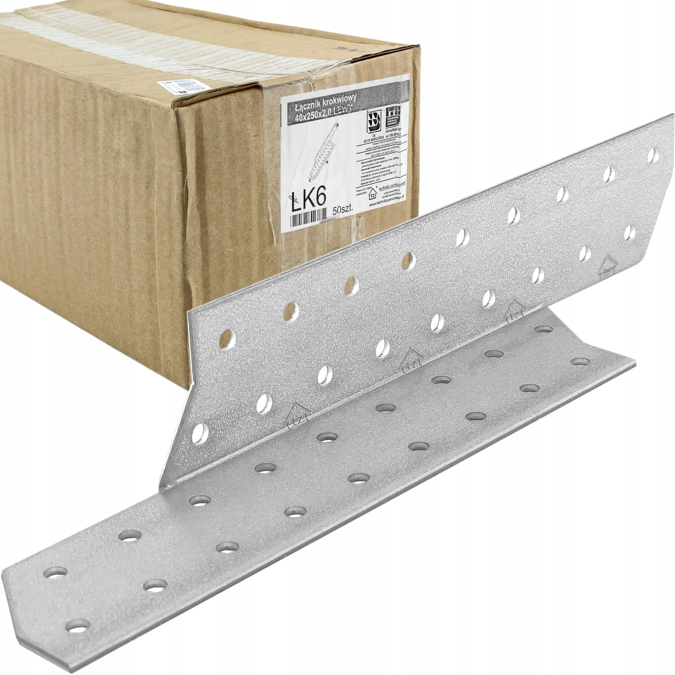 

Łącznik ciesielski Krokwiowy 40x250mm Prawy 50szt.