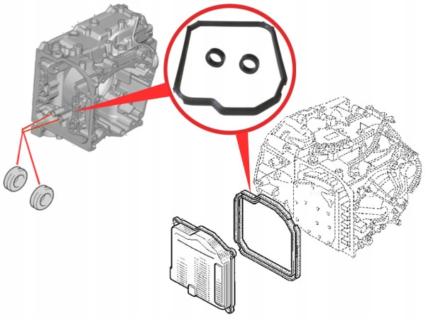 USZCZELKI MISKI MISY OLEJU SKRZYNI BIEGÓW DP0 AL4 Typ silnika Benzyna Diesel
