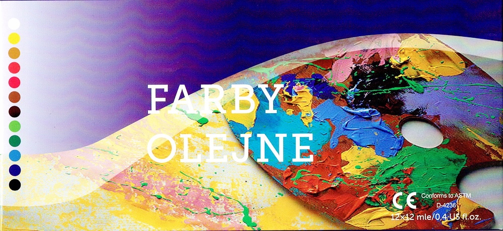 ZESTAW FARBY OLEJNE FARBA OLEJNA 12 SZT x 12 ml Kod producenta 521