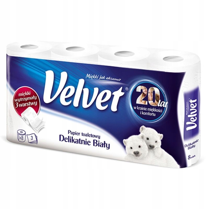 

Velvet Classic Papier Toaletowy Celulozowy 8 rolek