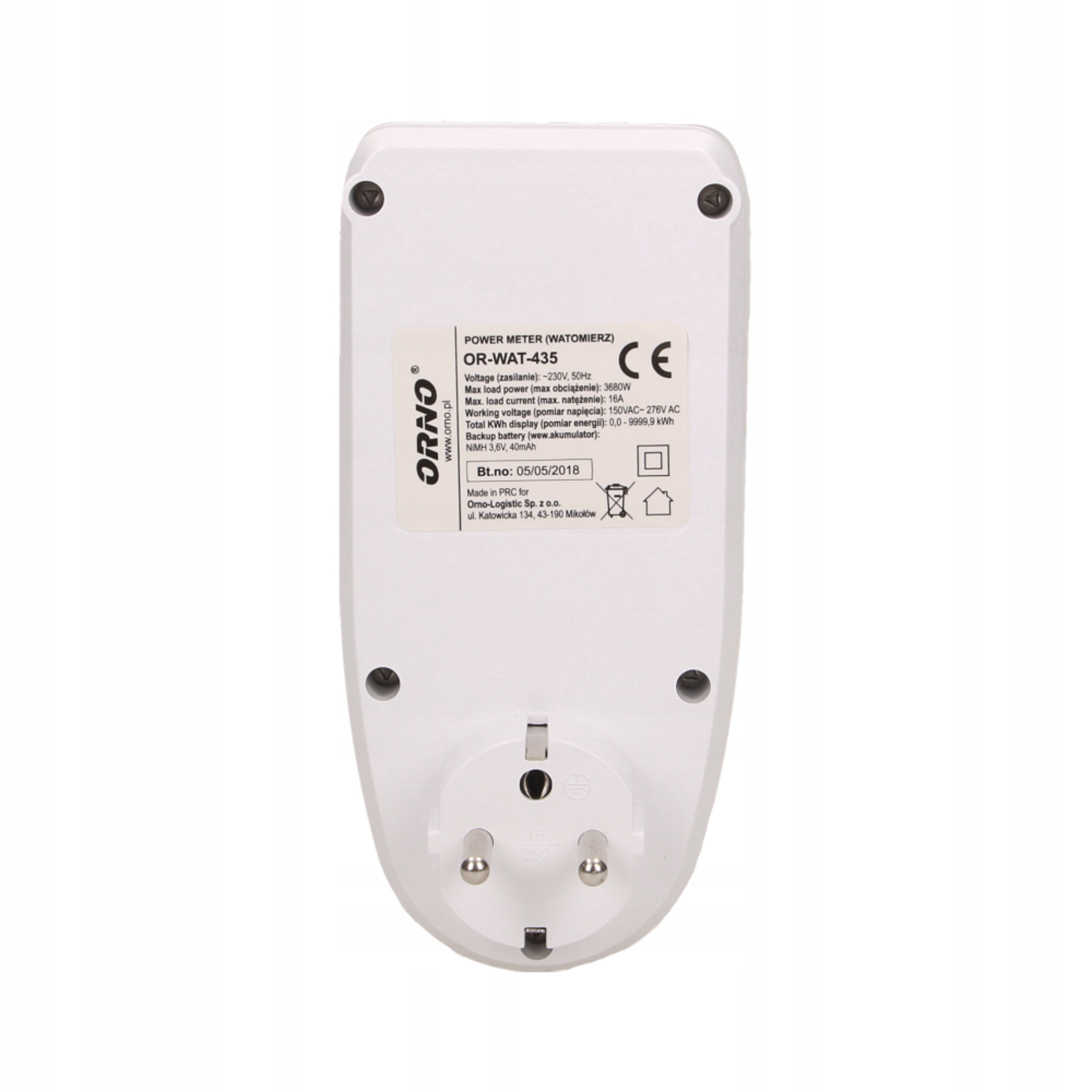 KALKULATOR ENERGII WATOMIERZ OR- WAT-435 16A 230V Kod producenta OR- WAT-435