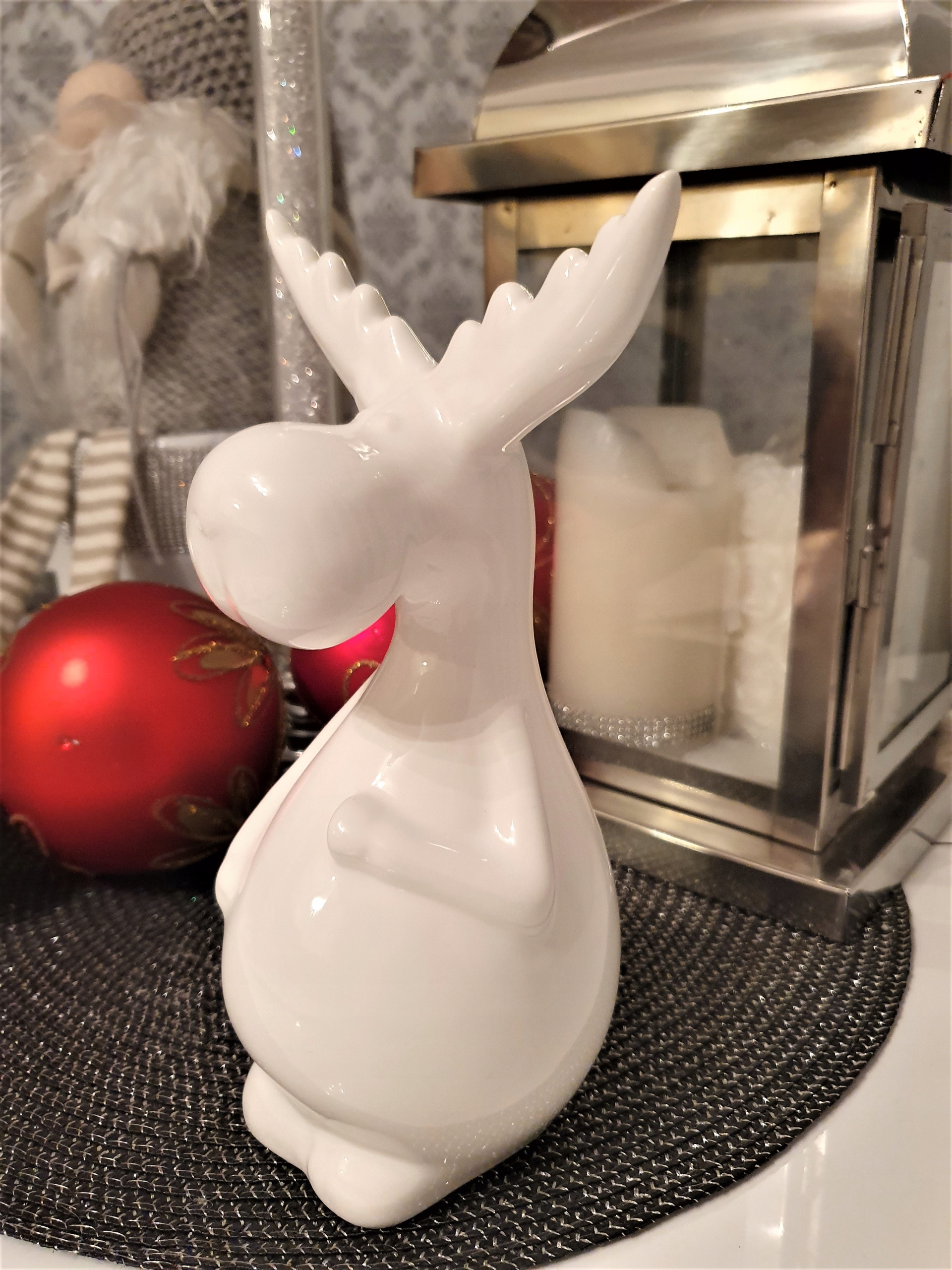 OZDOBA ŚWIĄTECZNA - RENIFER / ŁOŚ PĘKATY większy Motyw inny