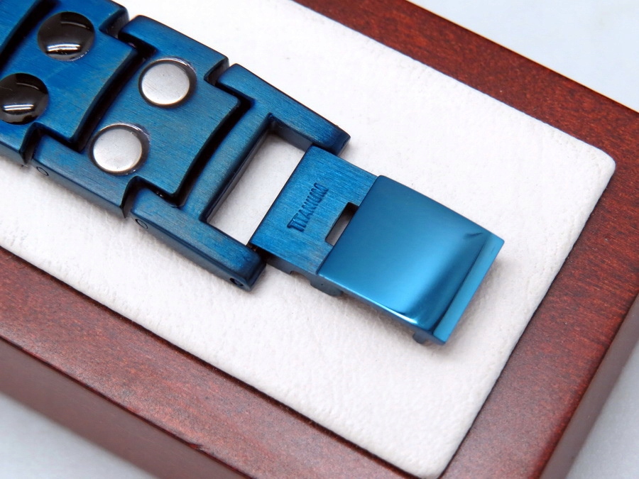 NIEBIESKA TYTANOWA ZDROWOTNA BRANSOLETA MĘSKA MAGNETYCZNA MOC CZYSTY TYTAN Płeć mężczyzna