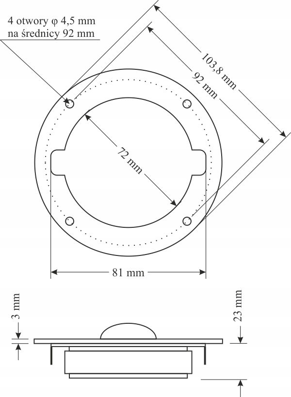 Głośnik kopułkowy 4 ohm STX T.10.150.4.MS Kolor czarny