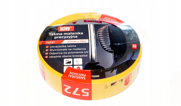 

Taśma Malarska Scley 572 Precyzyjna 25mm x 33m