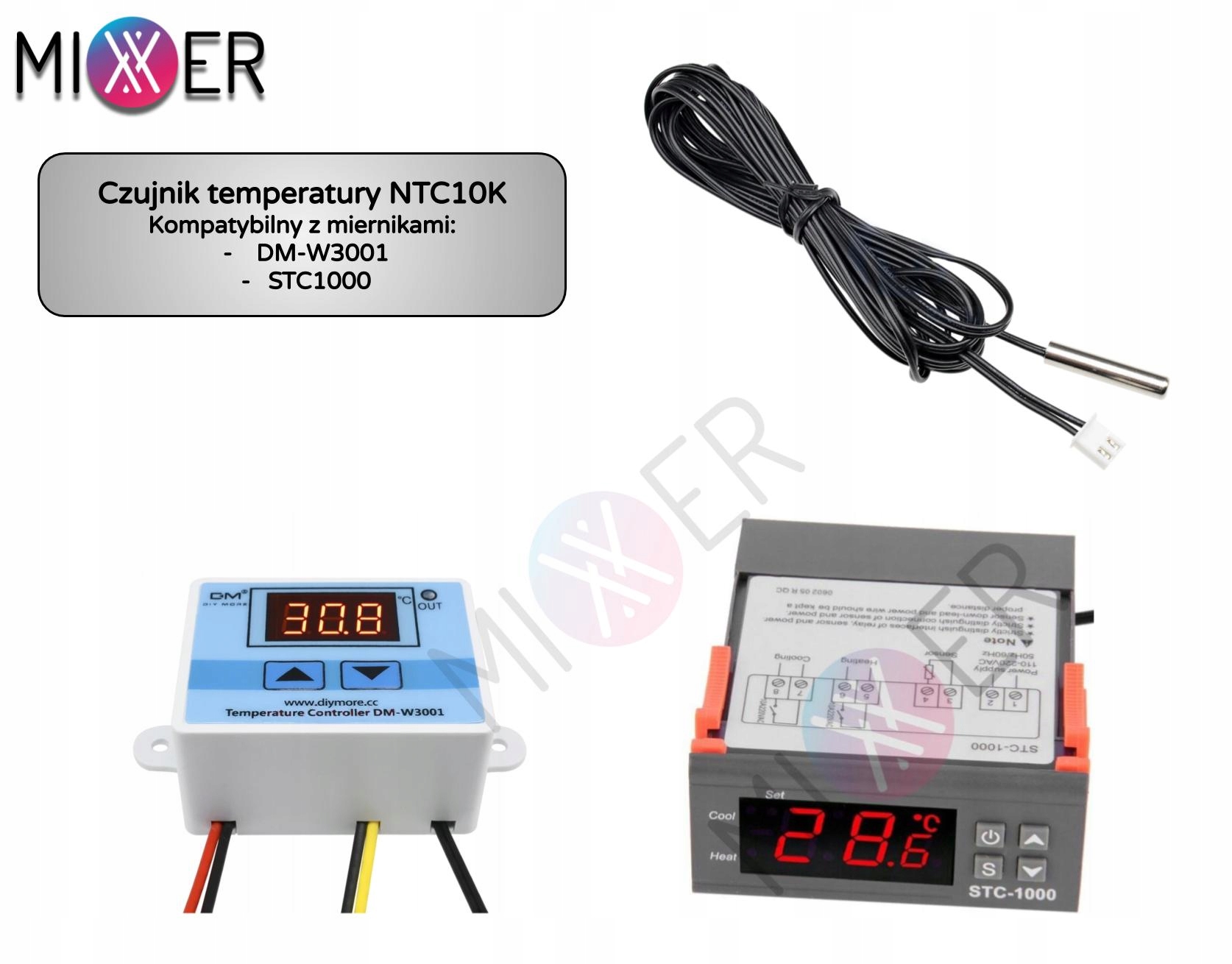 Sonda Czujnik Temperatury STC-1000 DW-W3001 3metry Rodzaj inny