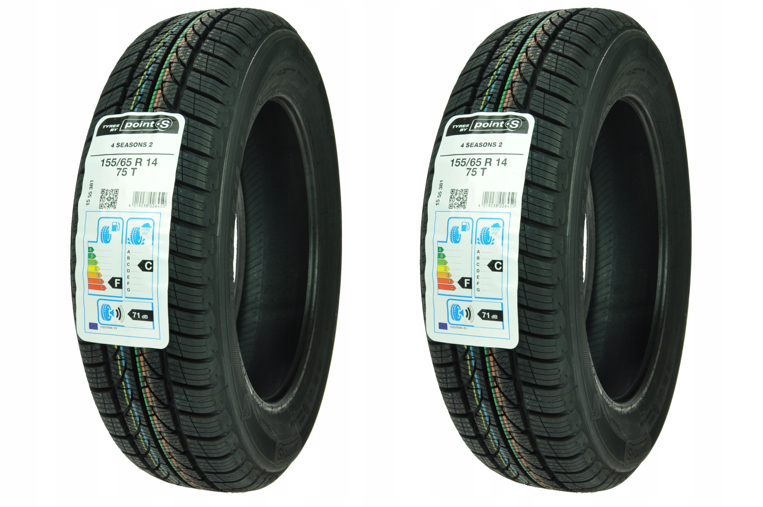 

2 x 155/65R14 75T 4Seasons 2 Point S Całoroczne