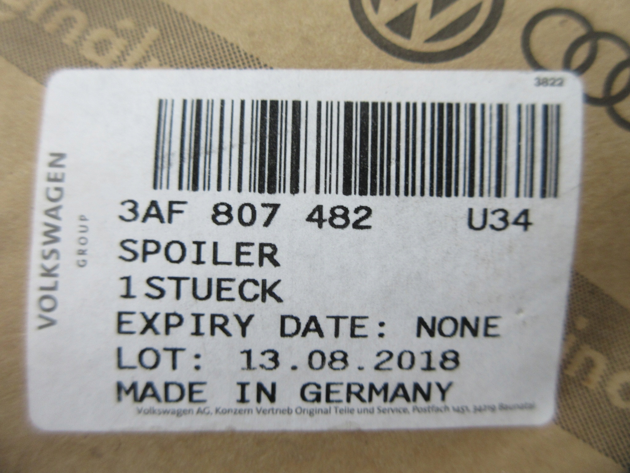 VW PASSAT B7 ALLTRACK spoiler dyfuzor 3AF807482 Kolor srebrny