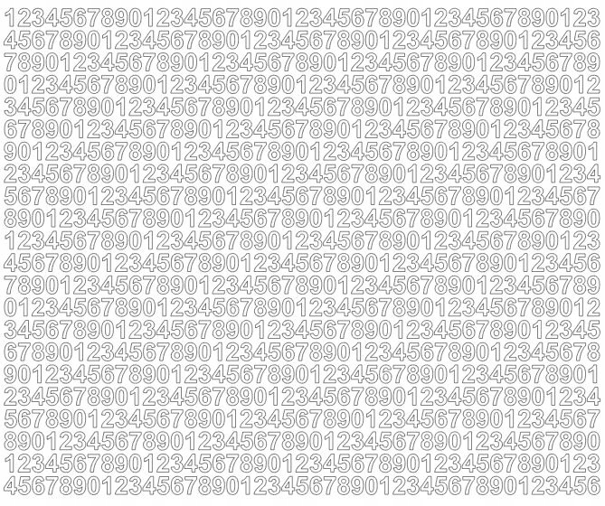 Cyfry samoprzylepne 7mm naklejki biały