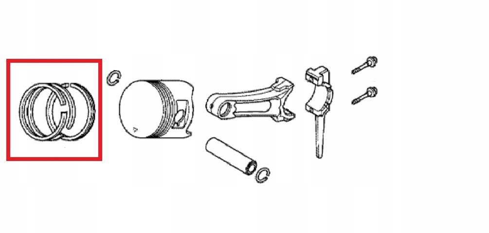 Honda GX 160 Pierścienie STD UT2 13010-Z4M-801 Numer katalogowy części 13010-Z4M-801