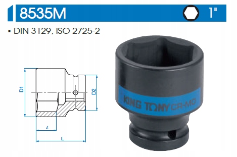 NASADKA UDAROWA 1" 53mm KING TONY 6KT 853553M Kod producenta 853553M