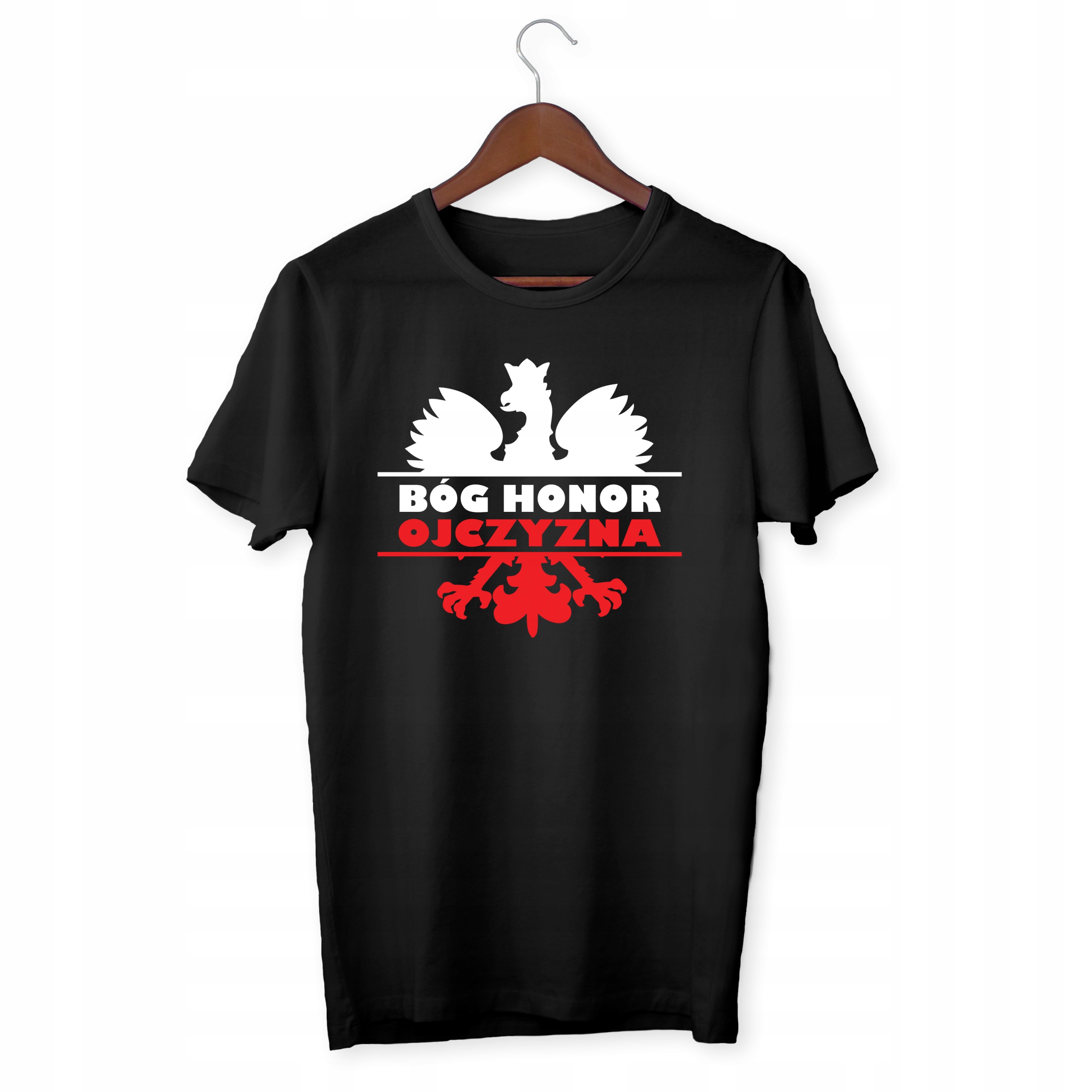 

Koszulka Męska Patriotyczna Bóg Honor Ojczyzna Hit