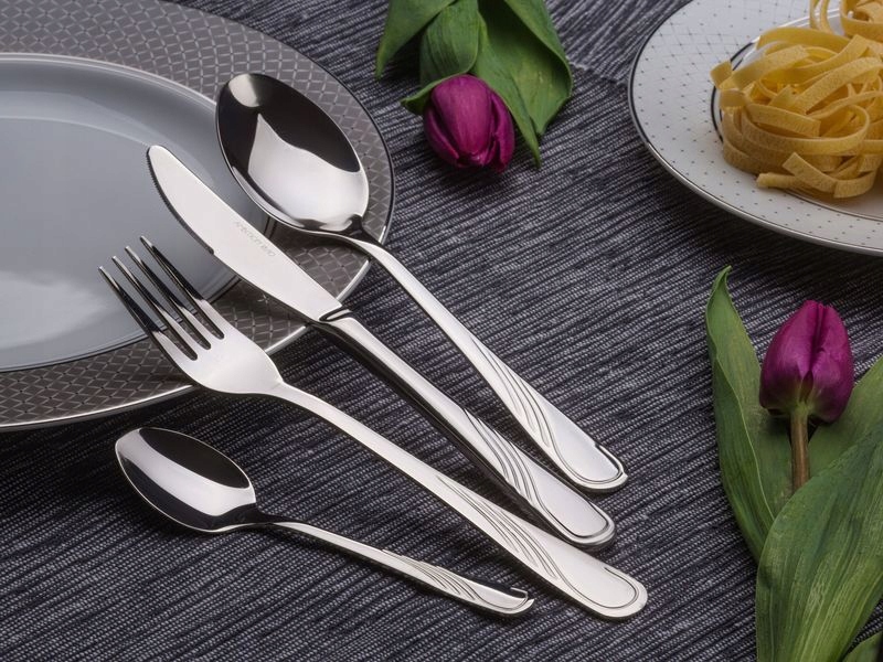 AMBITION SZTUĆCE 31 NAPOLI OBIADOWE 24 + 7 ZESTAW CIASTA ŁOPATKA WIDELCZYKI Kod producenta KOMPLET OBIADOWE NIERDZEWNE NA 6 OSÓB