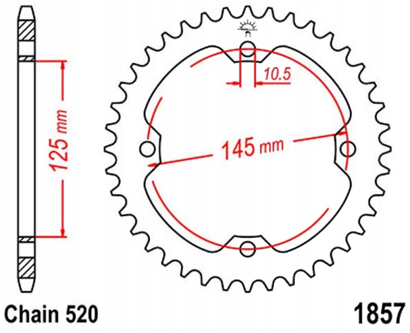 

Zębatka tylna Jt R1857 36-45Z Yamaha Yfz 450 X Spx
