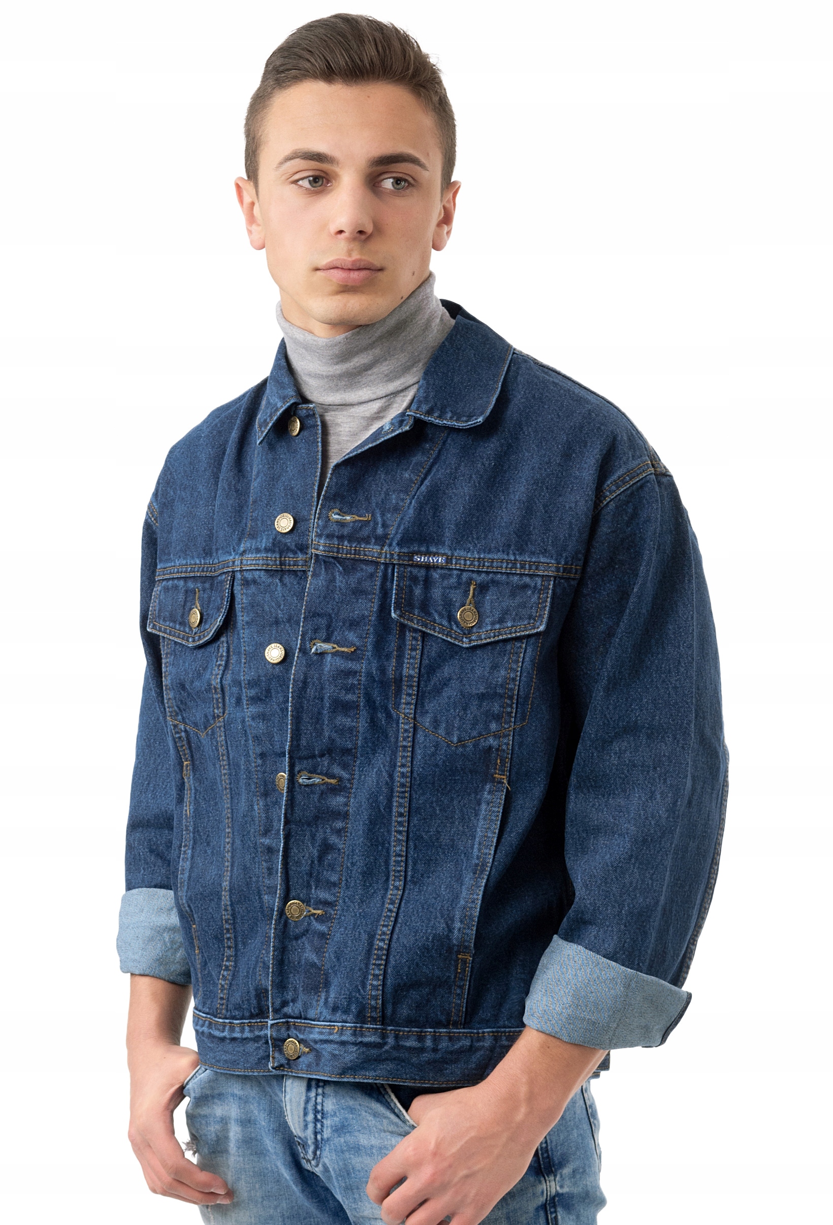 

Kurtka Katana Bluza Męska Jeansowa Shave XL granat