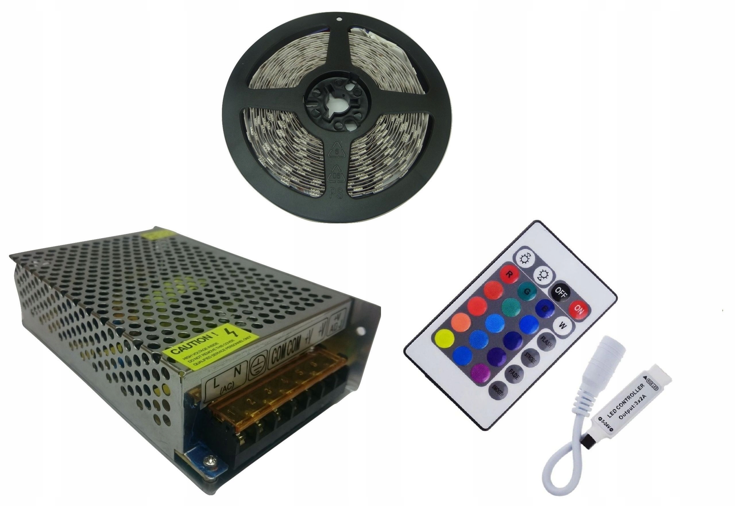 

Zestaw taśma Rgb 5050 300 Led 5m ster zas