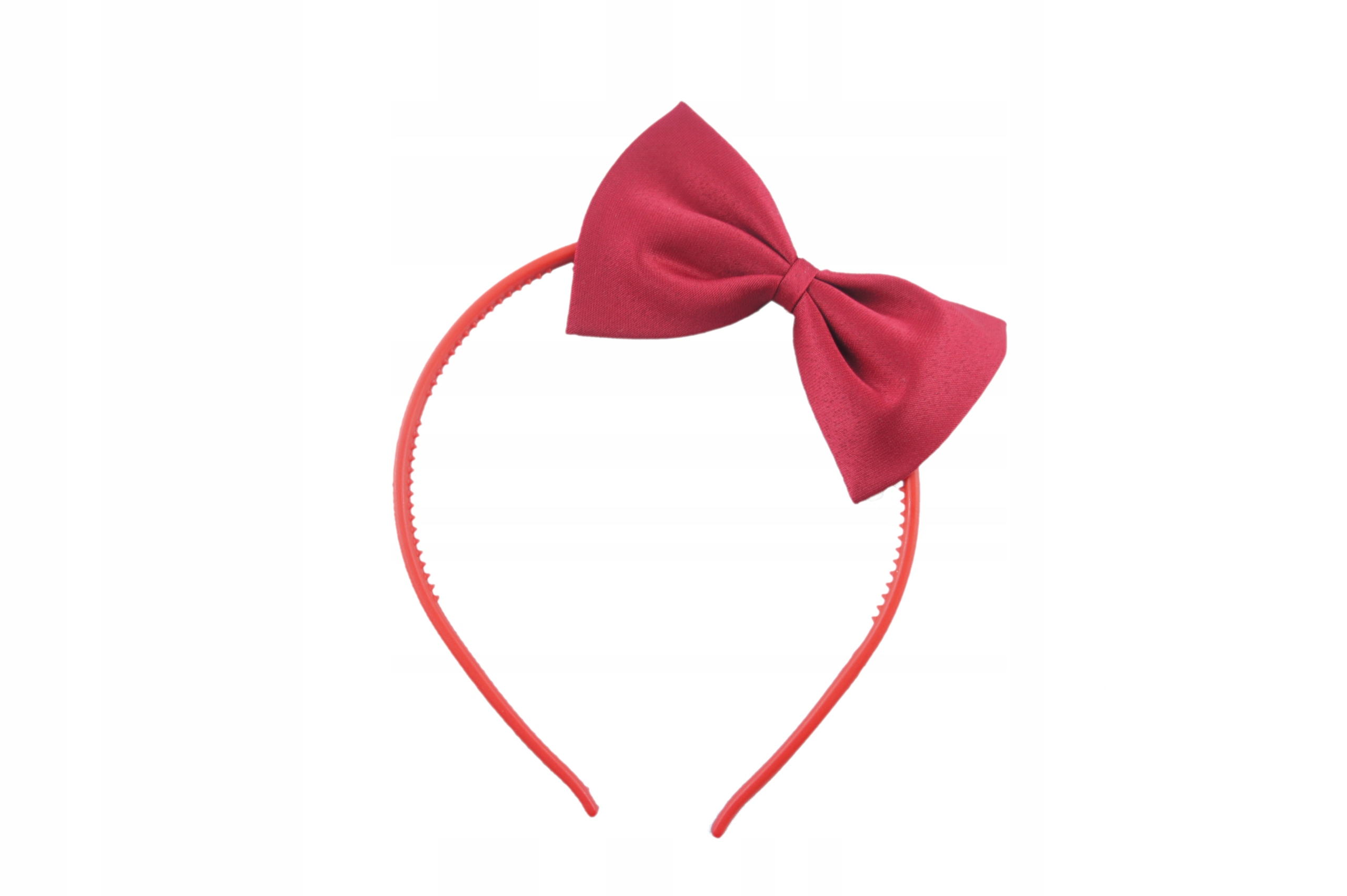 

Opaska Z Kokardką na głowę/włosy Gładka Bordowa