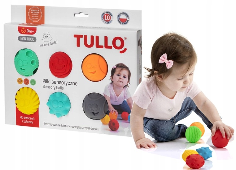 

Tullo Piłki Sensoryczne zestaw 6 szt piłeczki