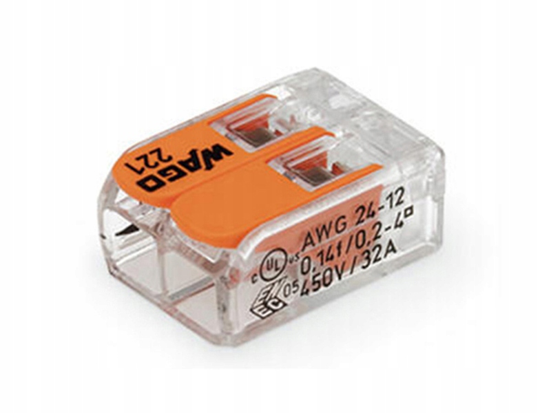 ZŁĄCZKA WAGO 221-412 2x0,2-4mm2 COMPACT