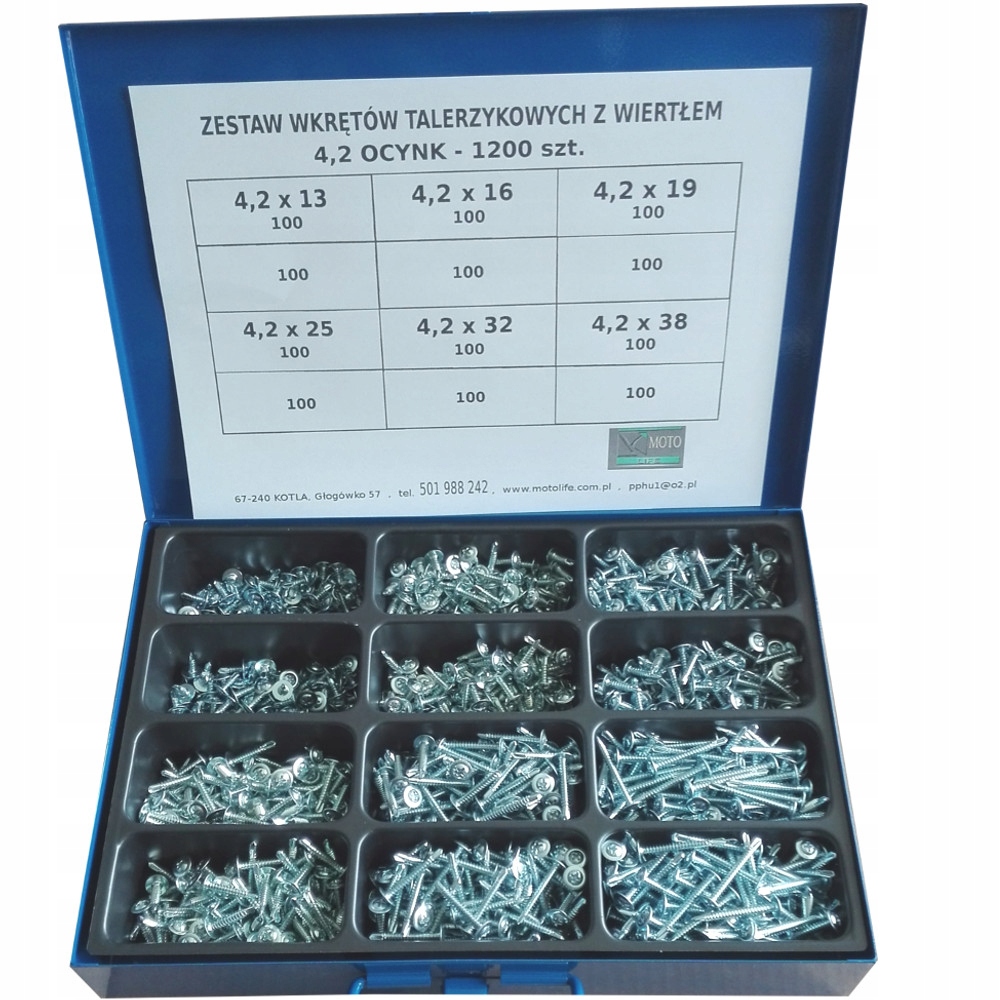 WKRET Samowiercacy talerzykowy 4 2 ZESTAW 1200