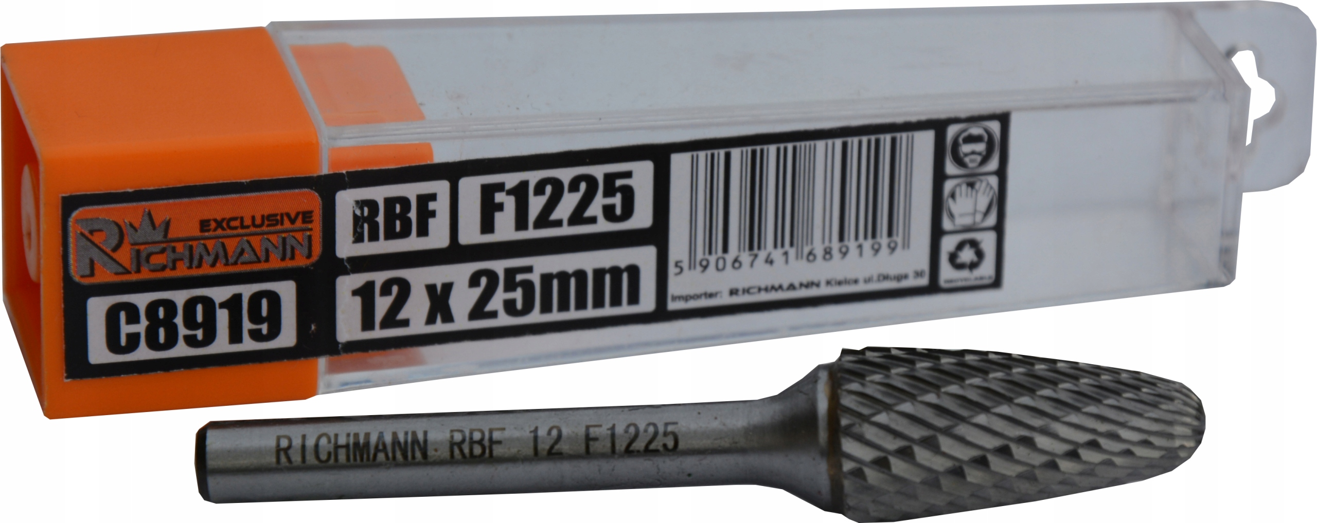 FREZ TRZPIENIOWY OBROTOWY DO METALU RBF 12x25mm 6m
