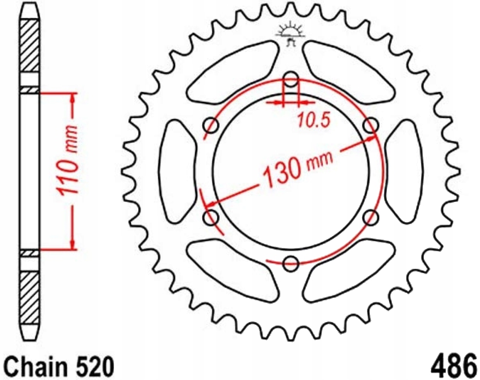 

Zębatka tylna Jt R486 38-47Z Kawasaki Ninja Ex 250