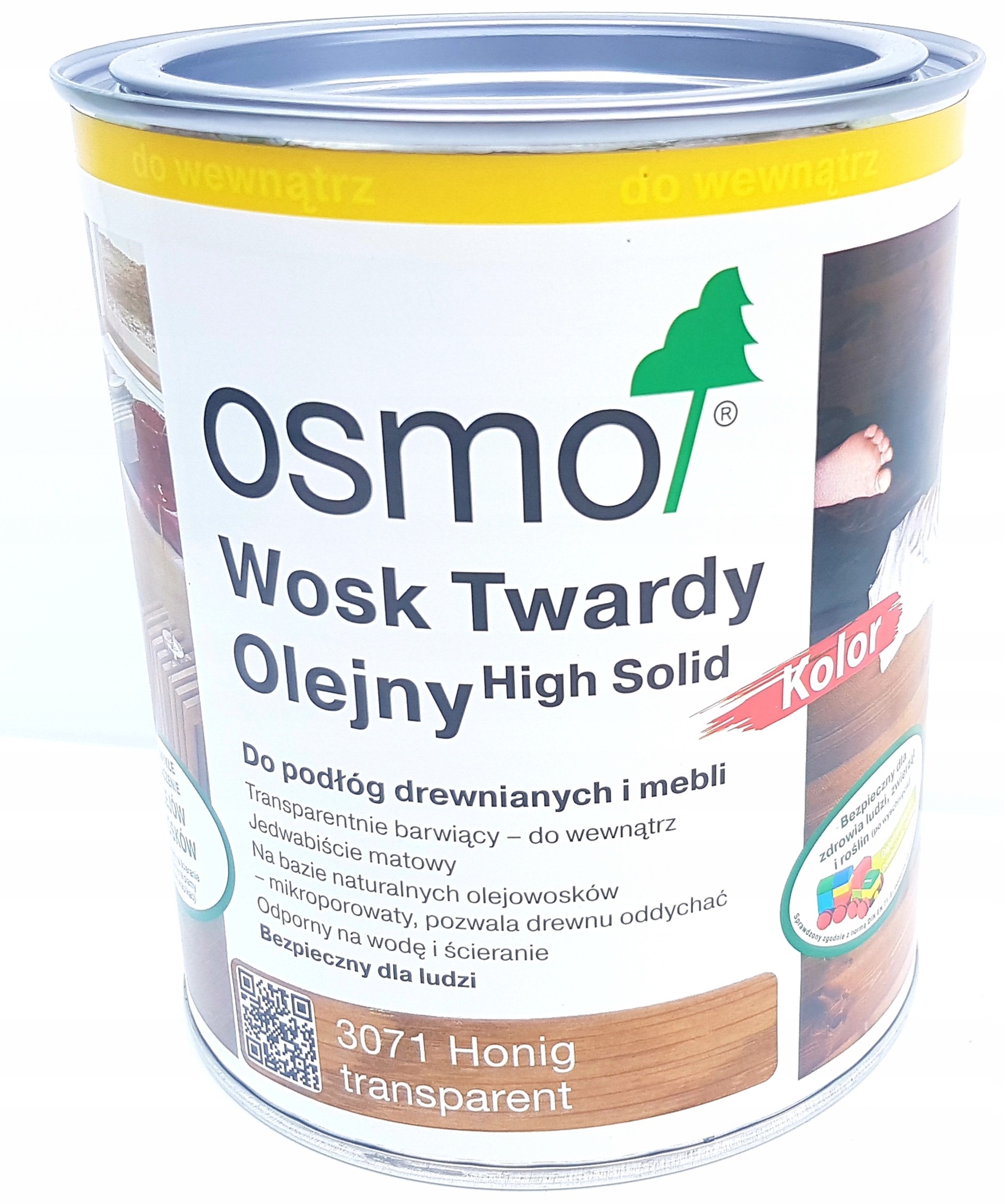 Osmo 3071 WOSK TWARDY OLEJNY KOLOR 0,75l MIÓD