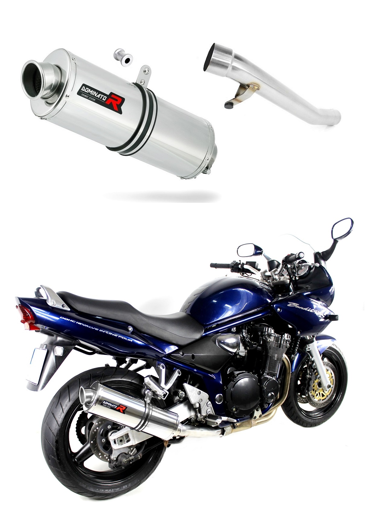 SU070DA - вихлоп Dominator OVAL GSF 1200 BANDIT 01-05