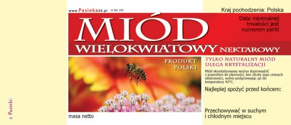 

Etykiety Samoprzylepne miód wielokwiatowy 100 szt