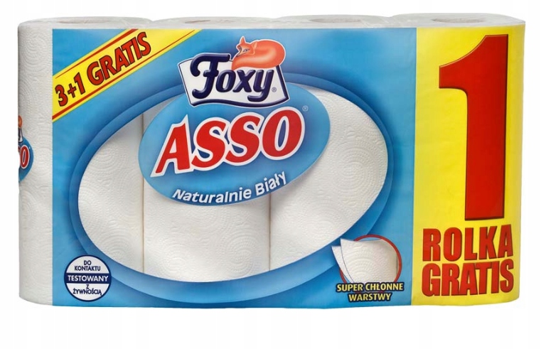 

Ręcznik Papierowy Foxy Asso 4SZT Chłonny!