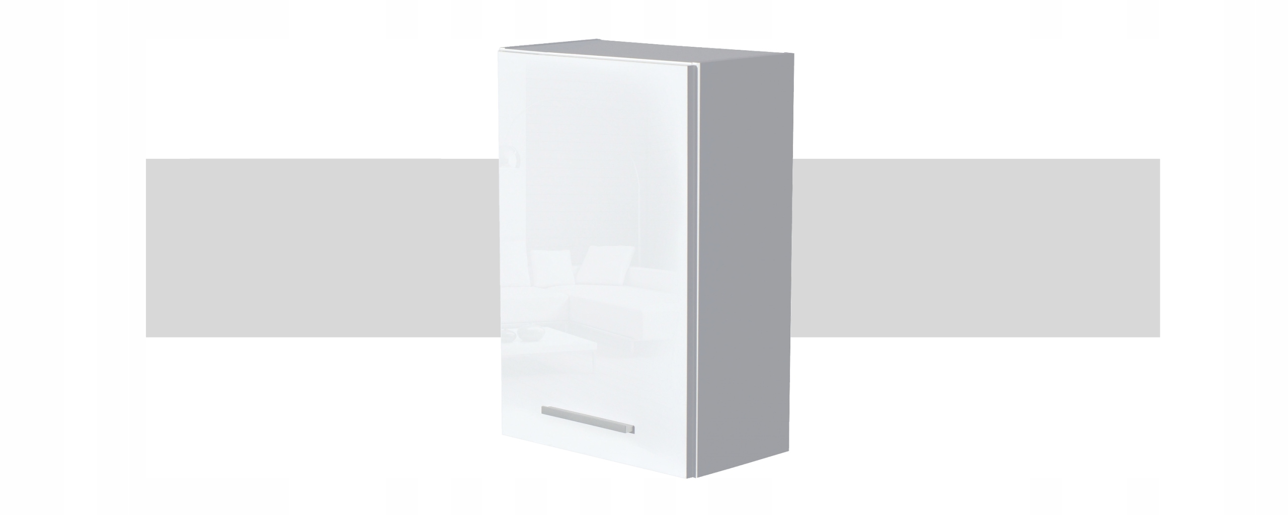 WISZĄCA SZAFKA ŁAZIENKOWA 30 CM BIAŁA BIAŁY POŁYSK Wysokość mebla 60 cm