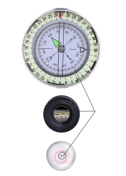KOMPAS PRYZMATYCZNY BUSOLA WOJSKOWA PROFESJONALNY Dokładność 2°