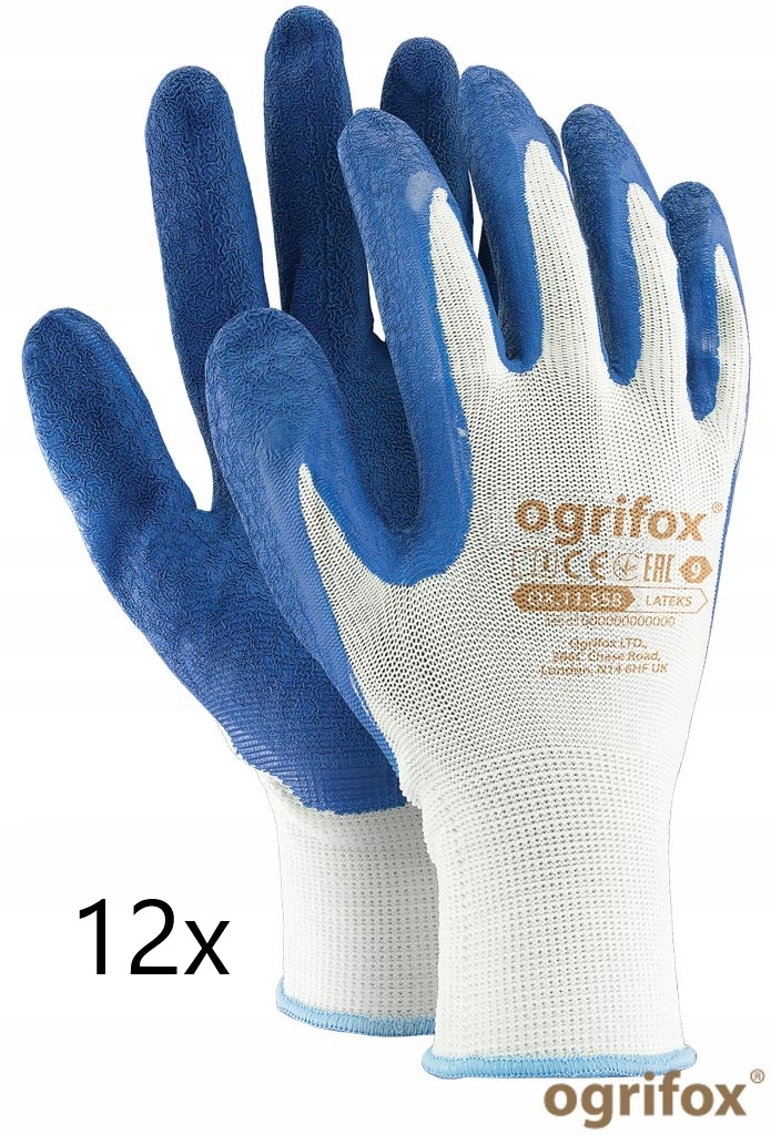 

Rękawice Robocze Ochronne Ox-lateks 10 12x
