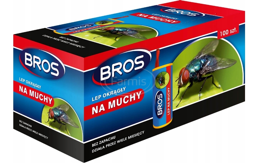 

100 X Bros Lep Okrągły Na Muchy, Muszki Owocówki