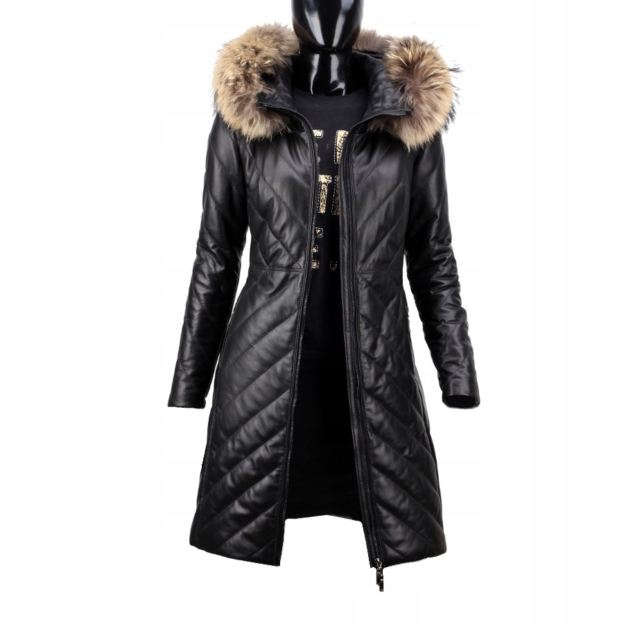 Dámsky kožený kabát prešívaný DORJAN ANL450 XS