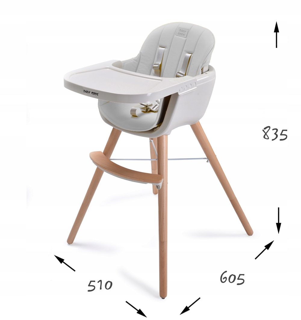 KRZESEŁKO DO KARMIENIA SIGMA BABY CODE Materiał Drewno sosnowe