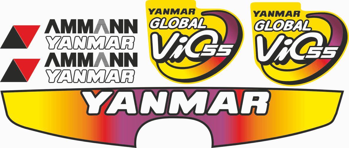 NAKLEJKA NAKLEJKI AMMANN YANMAR VIO40 VIO45 VIO30 Typ maszyny Koparka
