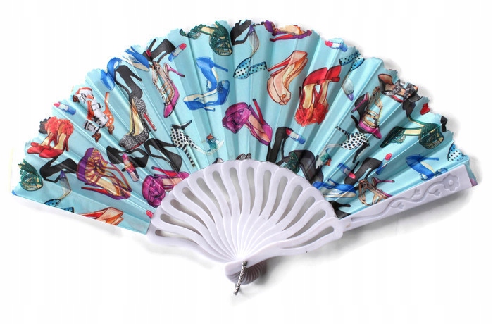 

Wachlarz niebieski wzór buty /R28/