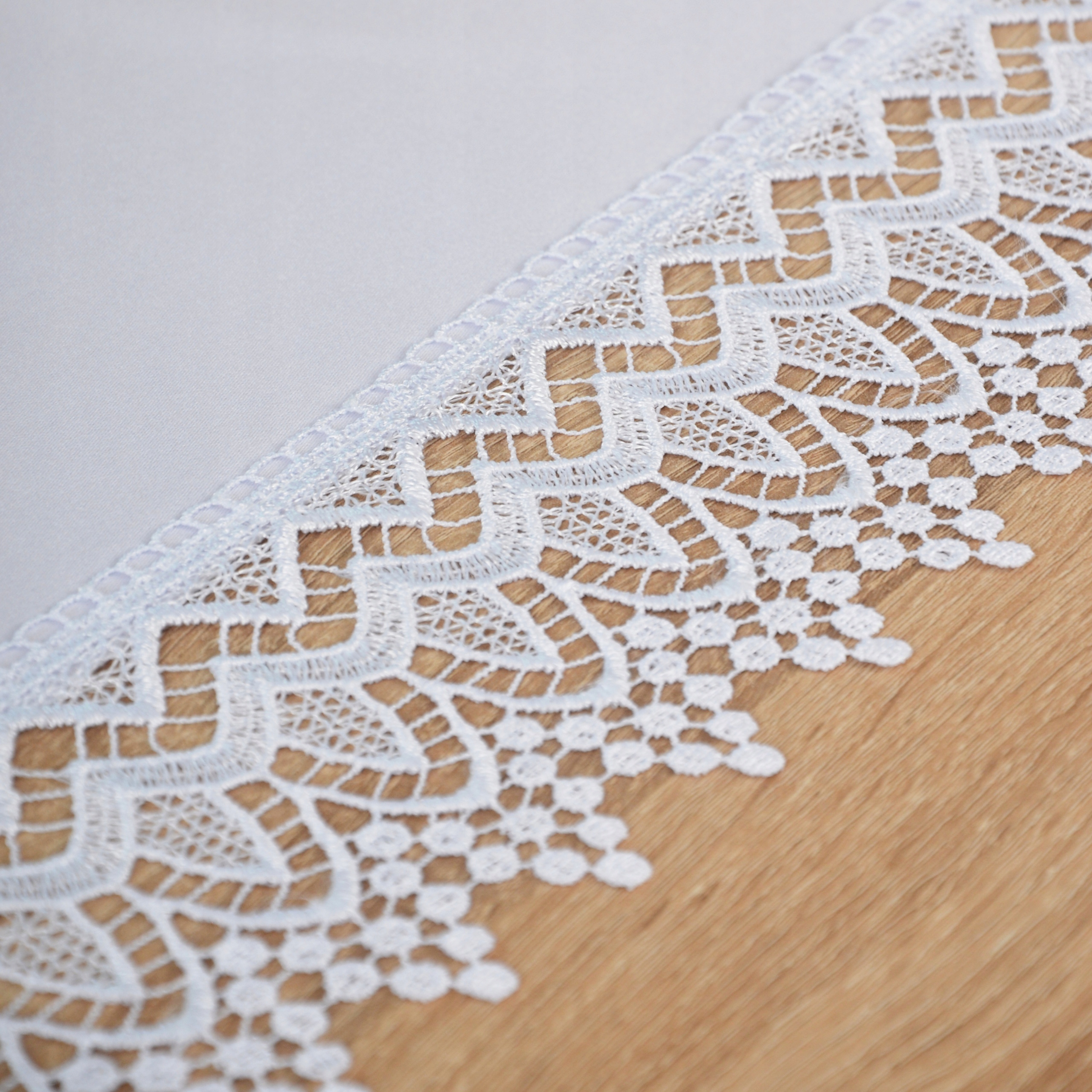 gładki obrus plamoodporny Z GIPIURĄ 450x140 biały tk.114 Kod producenta obrus GIPIURA biały 450x140 tk.114