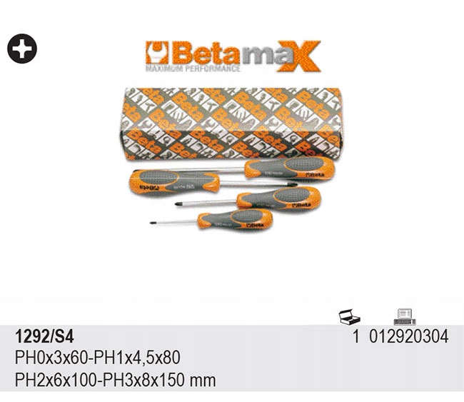 KOMPLET WKRETAKOW PHILLIPS 4 SZTUKI BETA 1292 S4 Number of Elements sets