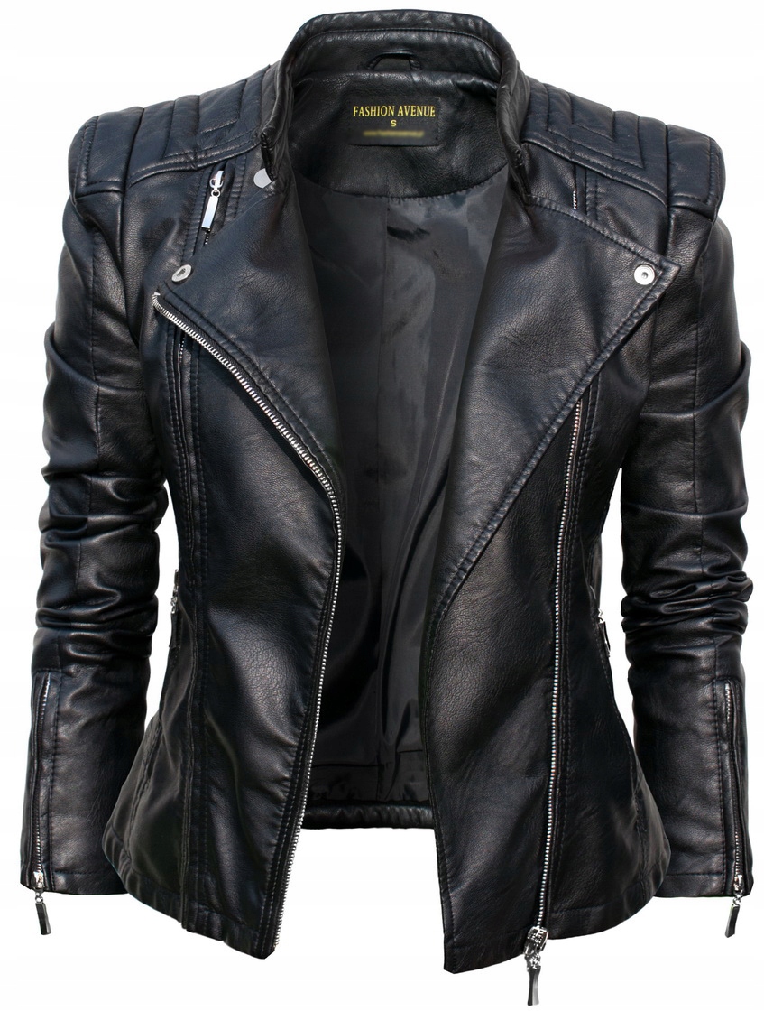 #100 FASHIONAVENUE skóra RAMONESKA moto BIKER XXL