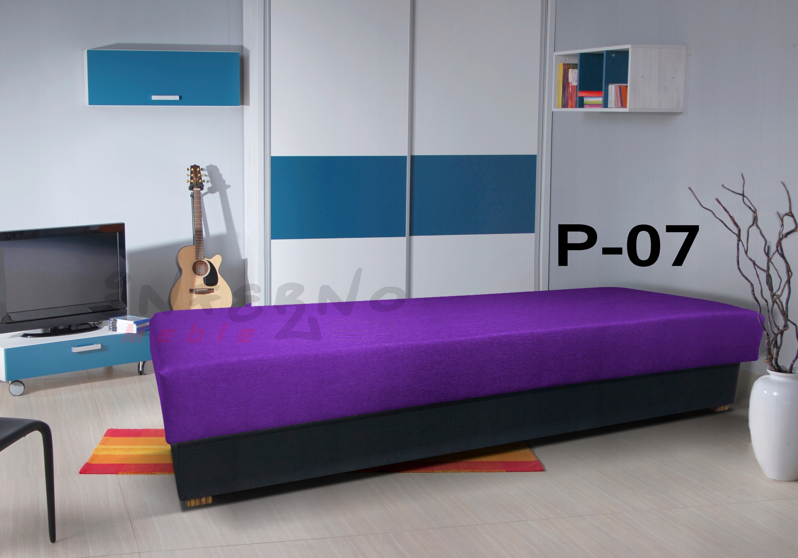 Łóżko pojedyncze, tapczan, łóżko młodzieżowe Kolor korpusu inny kolor