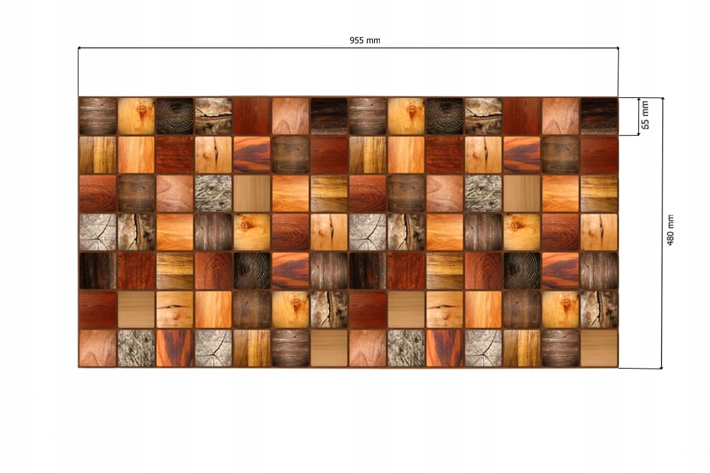 Ścienne Panele Drewno Mozaika 3D PCV FAMED BAR Marka inna