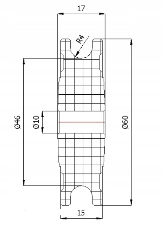 fi 60 ROLKI NA LINĘ fi 8 BLOCZKI ROLKA OŚKA 10 Producent Zabi